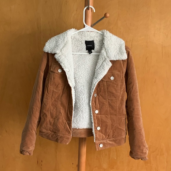 Forever 21 Jackets & Blazers - Sherpa lined corduroy jacket.